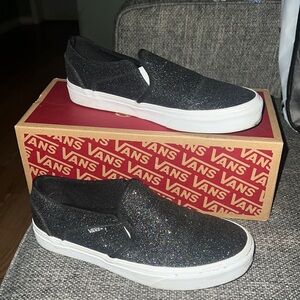 Black shimmer vans